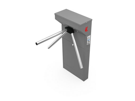 Colored Turnstiles Coin Operated Gray Color Single Leg Turnstile