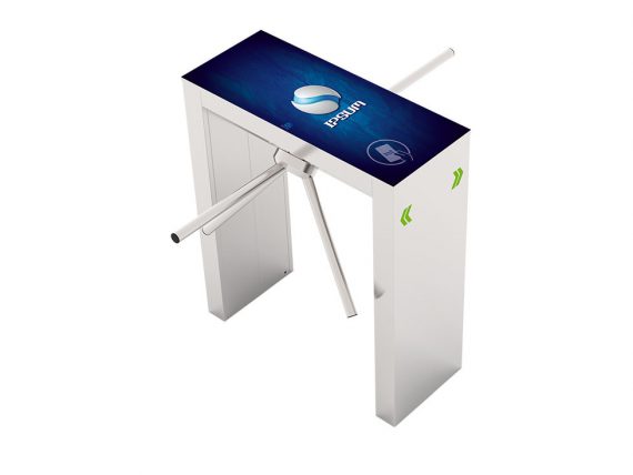 Tripod Turnstiles Double Leg Double Turnstile with Glass Cover